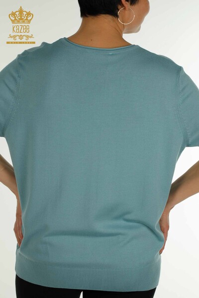 سترة تريكو نسائية بالجملة موديل أمريكي منت - 30443 | كازي - 5