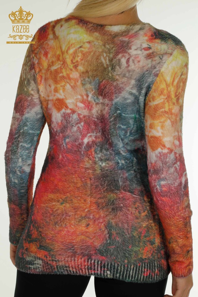 الجملة ملابس التريكو النسائية الأنجورا النسائية المطبوعة الرقمية - 40012 | كازي - 9