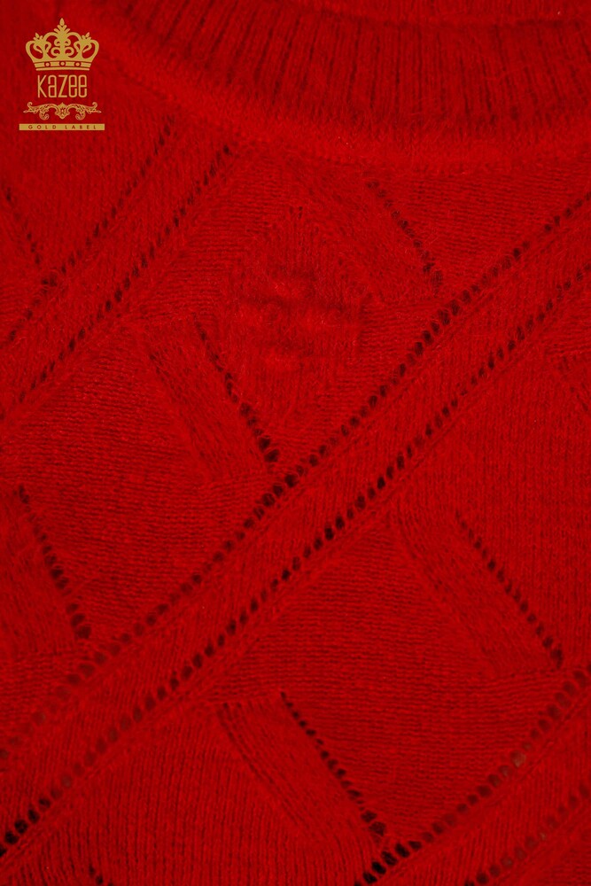 تونيك تريكو نسائي - ياقة عالية مطرزة بالأحجار - 18591 | كازي - 8