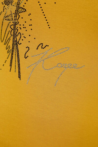 بلوزة نسائية - بأكمام رقبة دائرية وأكمام مخططة - 79023 | كازي - 20