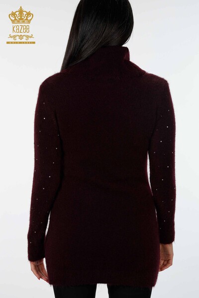 تونك أنجورا للنساء بالجملة مطرز بجيبين مفصل - 18876 | كازي - 21