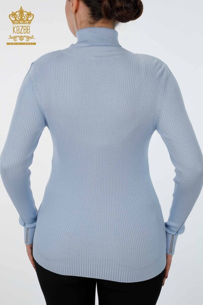 تريكو نسائي بالجملة تفاصيل مخططة مطرزة بأحجار التريكو - 16241 | كازي - 6