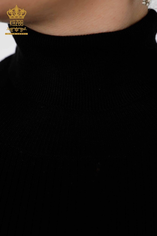 تريكو نسائي بالجملة تفاصيل مخططة مطرزة بأحجار التريكو - 16241 | كازي - 15