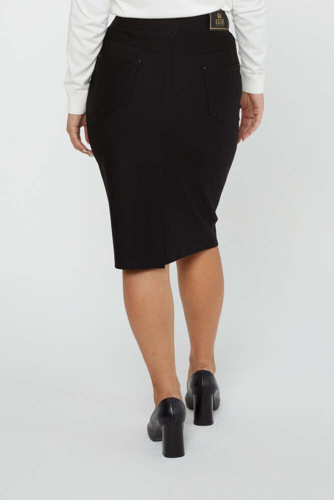 Jupe Bande Pierre Brodée Poche Noir - 4272 | KAZEE (Lot de 4 36-38-40-42) - 7