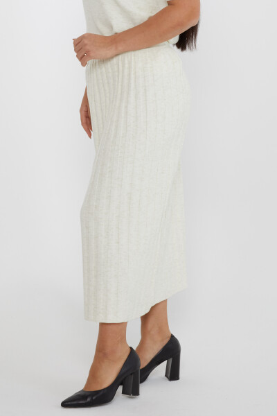 Jupe Tricotée Longue Détail Paillettes Ecru - 31548 | KAZEE (Lot de 3 L-XL-2XL) - 4