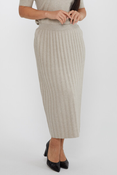 Jupe longue tricotée en vison avec détails pailletés - 31548 | KAZEE (Lot de 3 L-XL-2XL) - 3