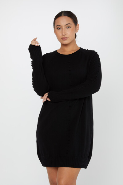 Kabartmalı Triko Kazak Siyah - 2425-31119 | KAZEE (2'li Set M-2) - Kazee