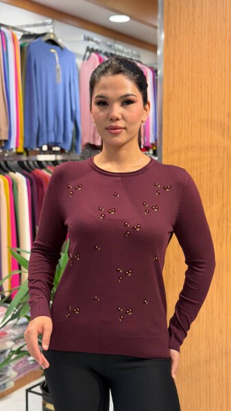 Kadın Triko BORDO (L-XL-XXL) - Kazee