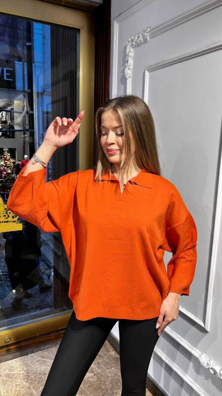 KADIN KAZAK ORANJ (XL-XXL-3XL) - 1