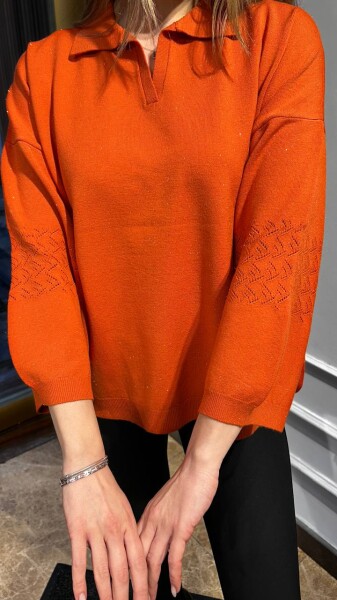 KADIN KAZAK ORANJ (XL-XXL-3XL) - 4