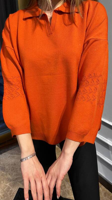 KADIN KAZAK ORANJ (XL-XXL-3XL) - 4