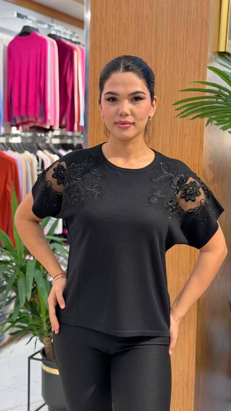 Kadın Kazak SİYAH (L-XL-XXL) - 1