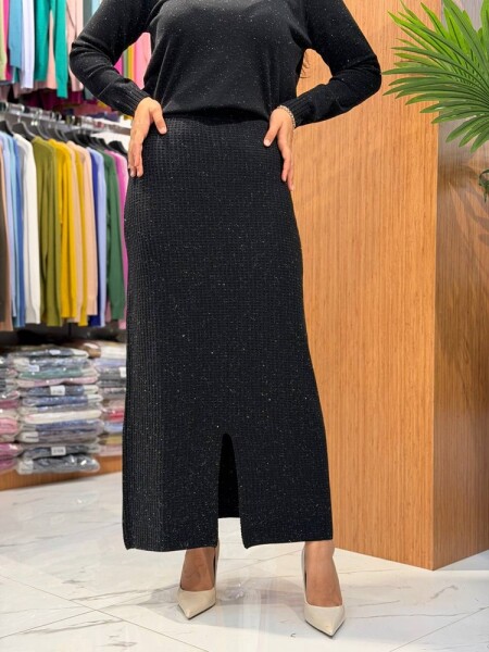 KADIN TRİKO ETEK SIYAH (M-L-XL) - 2