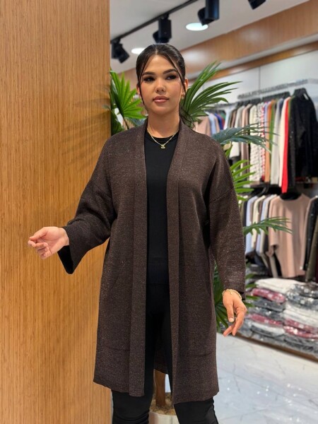 KADIN TRİKO HIRKA KAHVE (L-XL-XXL) - Kazee