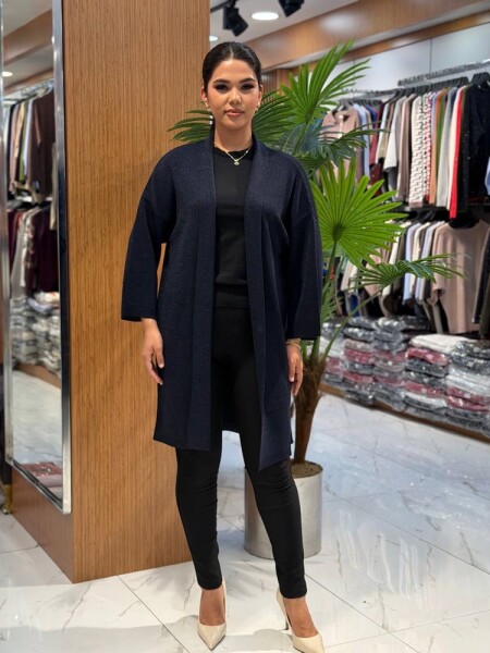 KADIN TRİKO HIRKA LACIVERT (L-XL-XXL) - Kazee