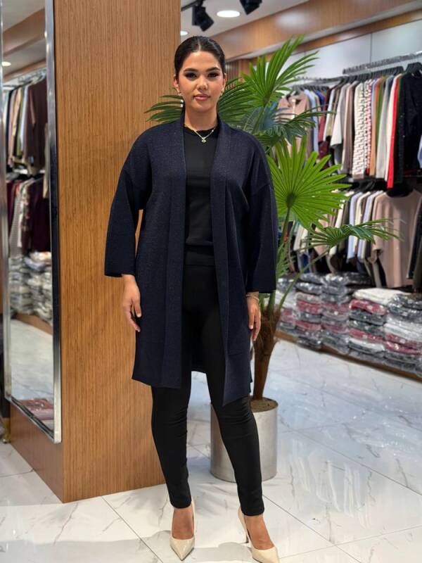 KADIN TRİKO HIRKA LACIVERT (L-XL-XXL) - 1