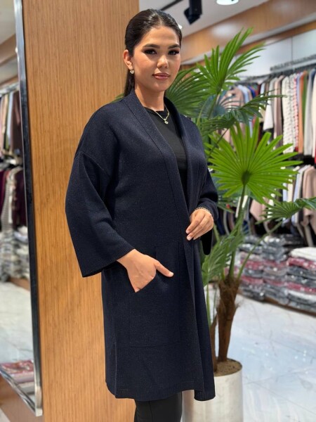 KADIN TRİKO HIRKA LACIVERT (L-XL-XXL) - 2