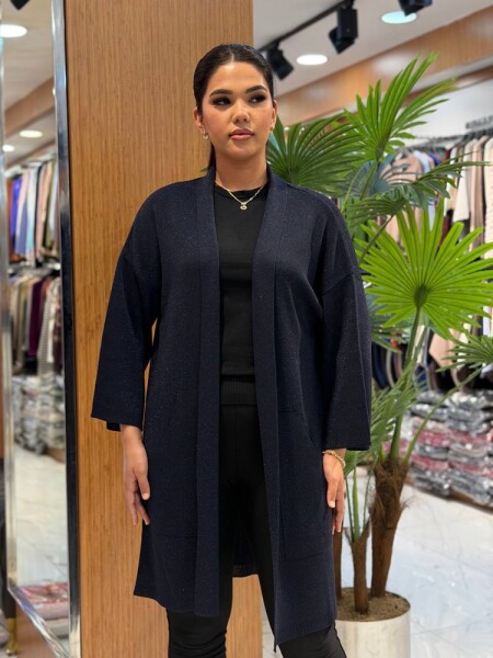 KADIN TRİKO HIRKA LACIVERT (L-XL-XXL) - 3