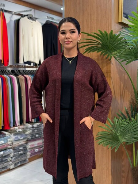 KADIN TRİKO HIRKA MÜRDÜM (L-XL-XXL) - Kazee