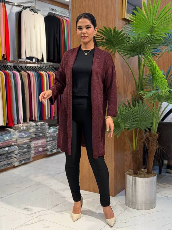 KADIN TRİKO HIRKA MÜRDÜM (L-XL-XXL) - 2