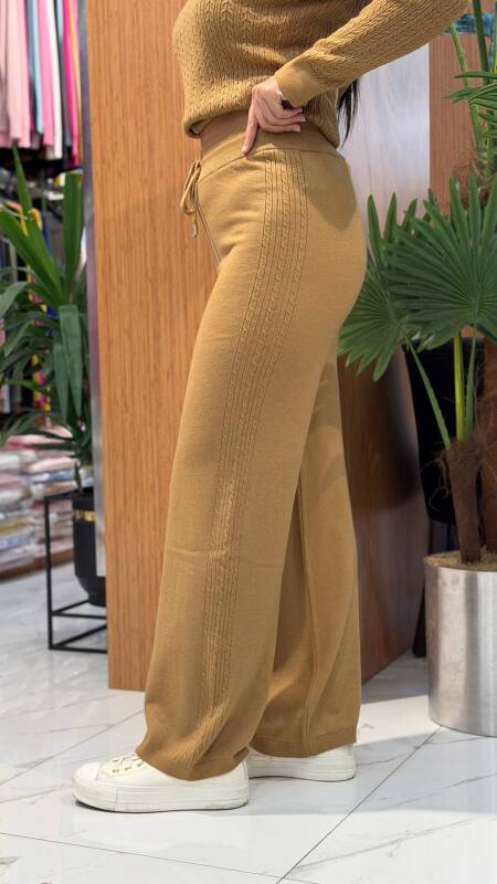 Kadın Triko saçlı Pantolon CAMEL (M-L-XL) - 2
