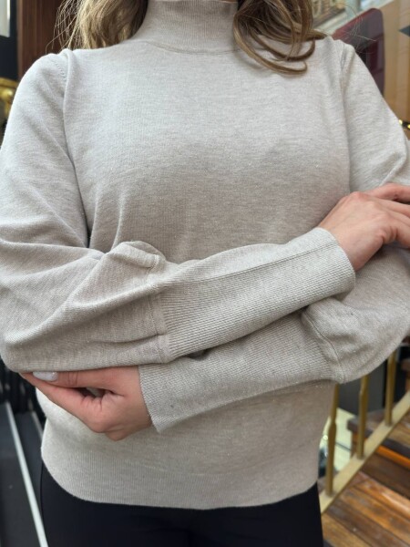 كنزة صوفية بيج أساسية - 32132 | كازي (مجموعة من 3 قطع S-M-L) - 5