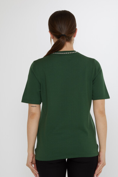 كنزة صوفية محبوكة - موديل أمريكي - أخضر زمردي - 30352 | كازي (مجموعة من 4 قطع L-XL-2XL-3XL) - 7