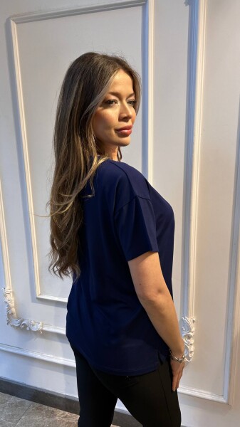 كنزة محبوكة - بتفاصيل من التول - أسود - 31412 | كازي (مجموعة من 4 قطع بمقاسات M-L-XL-2XL) - 3