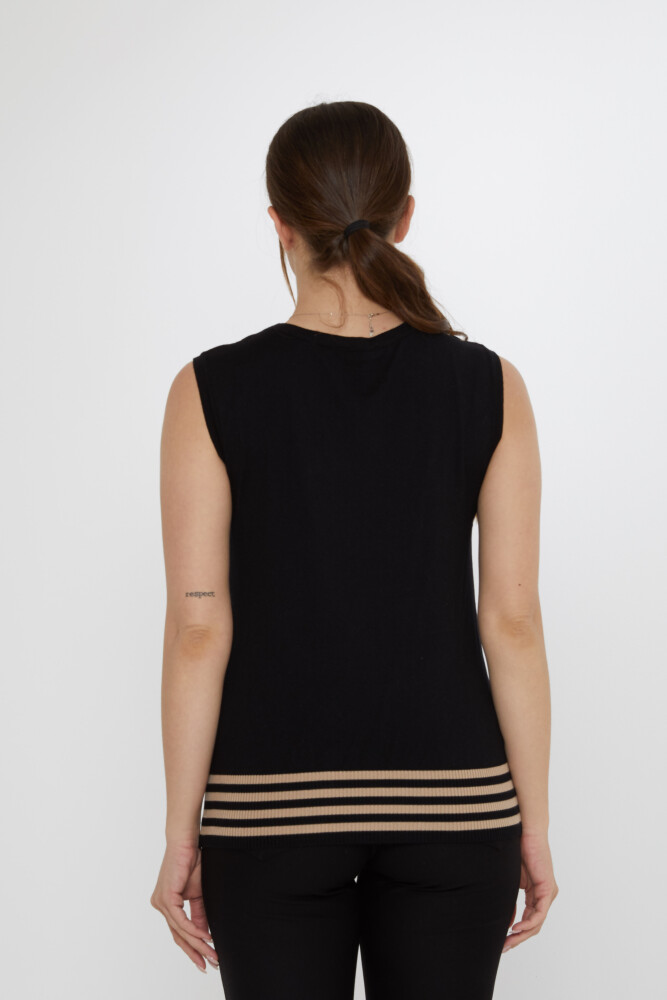 كنزة صوفية منقوشة، أسود-بيج - 31704 | كازي (طقم من 3 قطع S-M-L) - 4