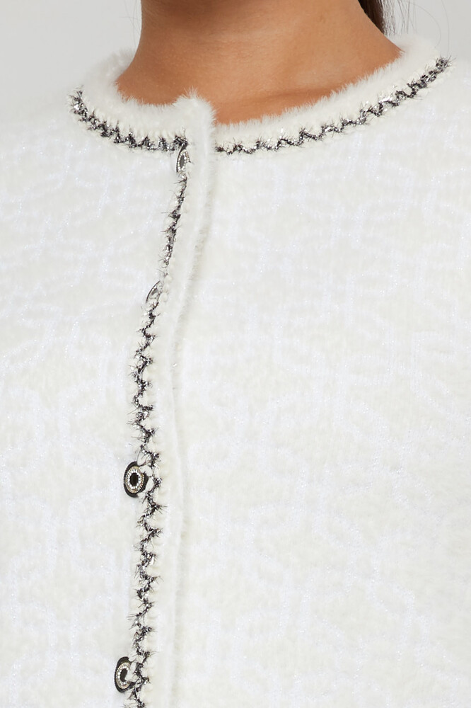 Кардиган из ангоры с пуговицами цвета экрю - 30920 | KAZEE (Набор из 4 шт. M-L-XL-2XL) - 3