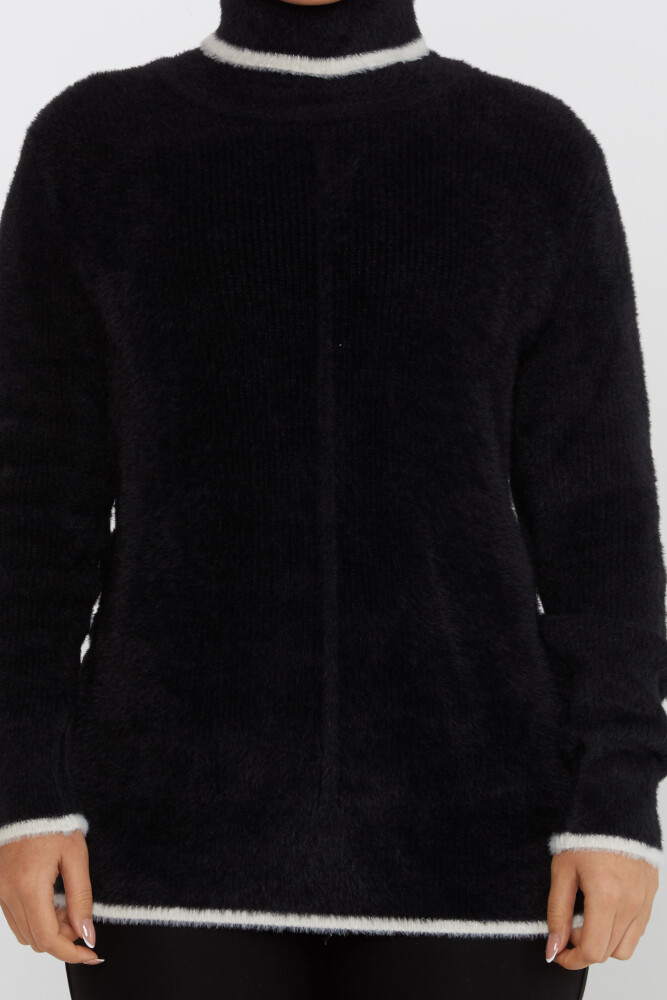 Knitted Angora Sweater Turtleneck Black - 30646 | KAZEE (Set of 3 M-L-XL) - 3
