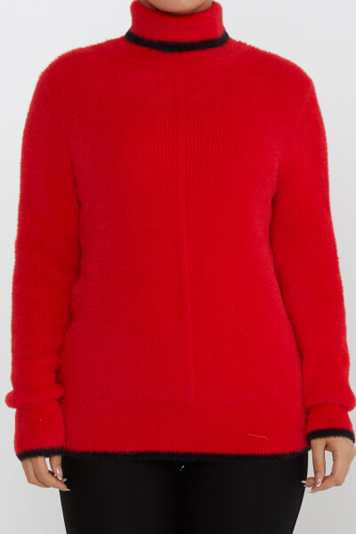 Knitted Angora Sweater Turtleneck Red - 30646 | KAZEE (Set of 3 M-L-XL) - 3