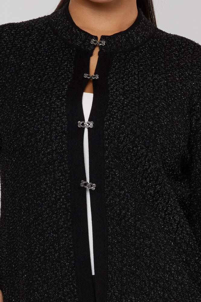 Knitted Cardigan Glitter Transitional Black - 30710 | KAZEE (Set of 4 M-L-XL-2XL) - 4