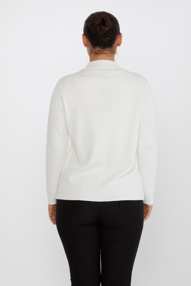 Knitted Cardigan Pocket Detail Ecru - 30693 | KAZEE (Set of 4 M-L-XL-2XL) - 5