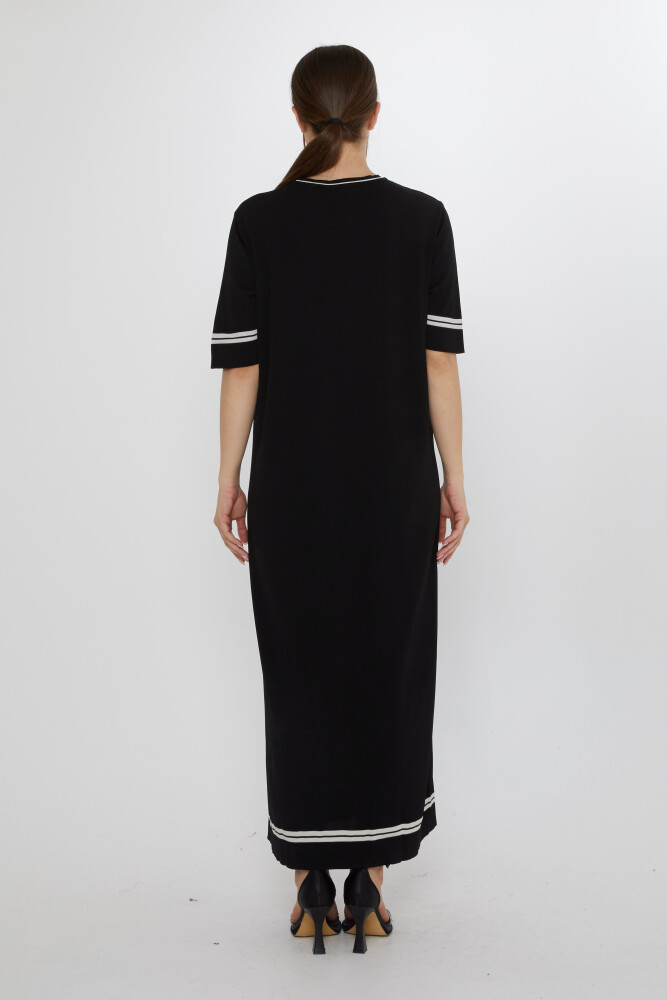 Knitted Dress - Short Sleeves - Black - 31851 | KAZEE (Set of 2 M-L) - 8