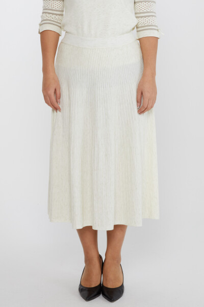 Knitted Skirt Elastic Waist Ecru - 31391 | KAZEE (Set of 3 M-L-XL) - Kazee (1)