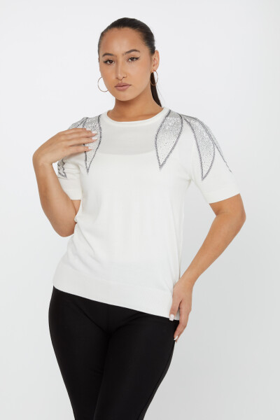 Knitted Sweater American Model Ecru - 31238 | KAZEE (Set of 3 S-M-L) - 2