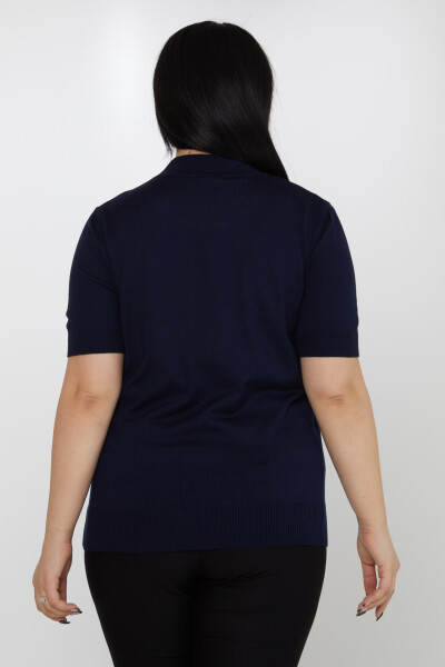 Knitted Sweater American Model Navy Blue - 31864 | KAZEE (Set of 4 L-XL-2XL-3XL) - 5