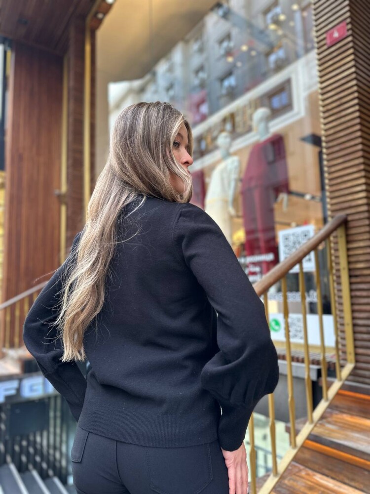 Knitted Sweater Basic Black - 32132 | KAZEE (3-Piece Set S-M-L) - 6