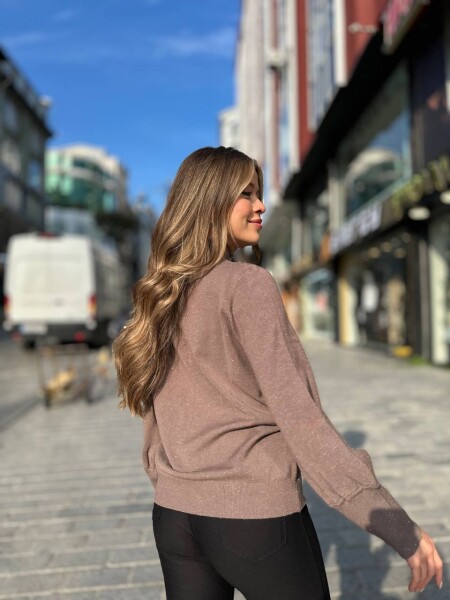 Knitted Sweater Basic Brown - 32132 | KAZEE (3-Piece Set S-M-L) - 6