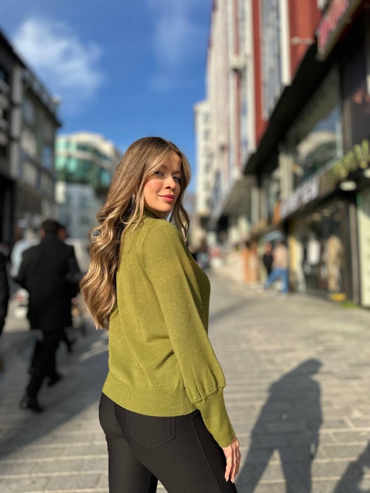 Knitted Sweater Basic Green - 32132 | KAZEE (3-Piece Set S-M-L) - 6