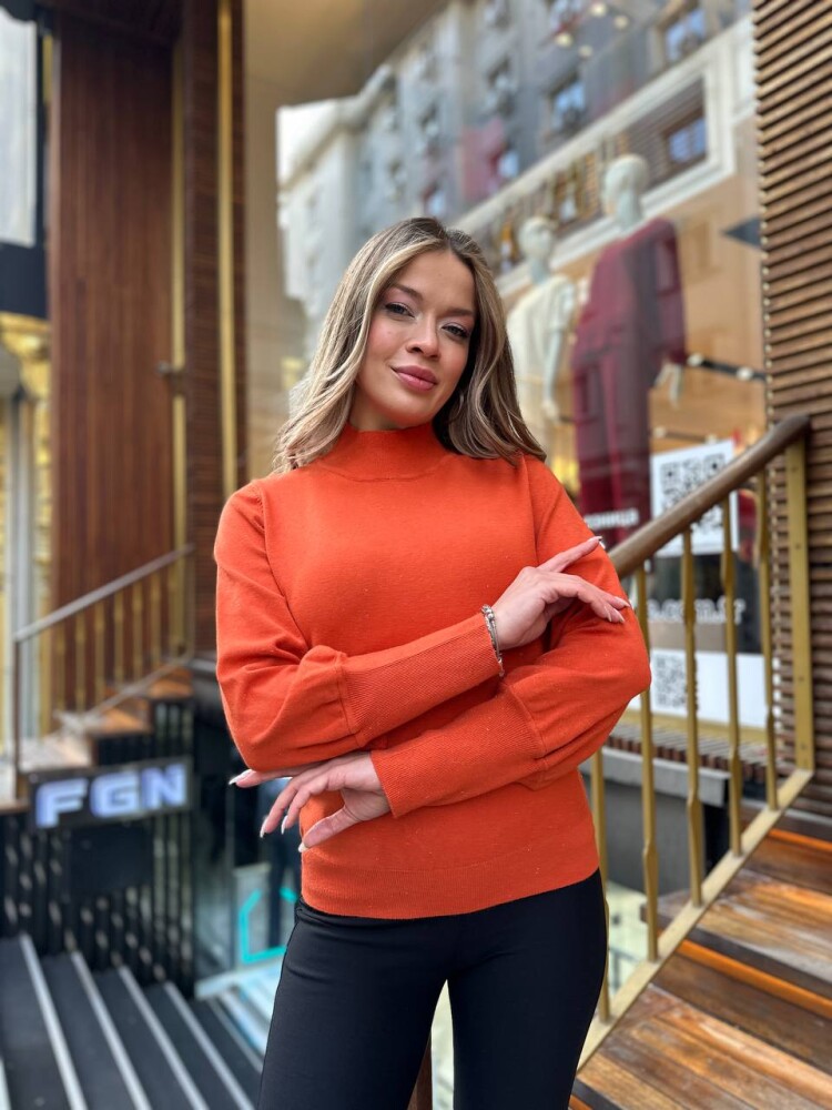 Knitted Sweater Basic Orange - 32132 | KAZEE (3-Piece Set S-M-L) - 3