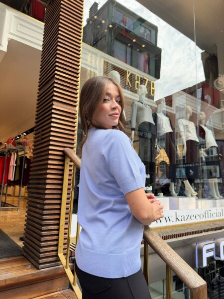 Knitted Sweater Bird Pattern, Blue - 31831 | KAZEE (3-Piece Set S-M-L) - 4