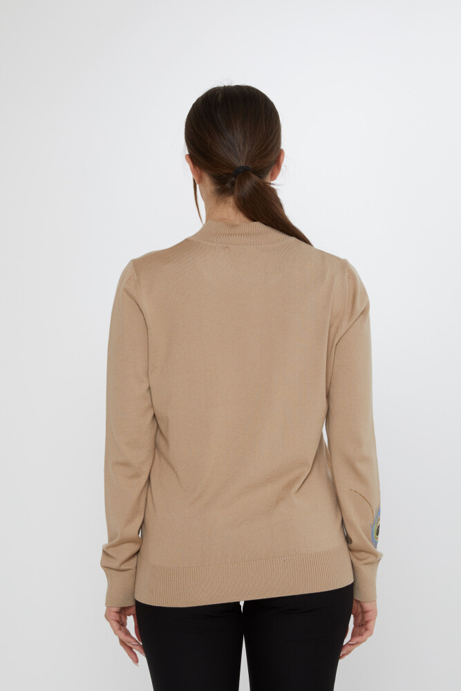 Colorful Stone Embellished Knitted Sweater, Beige - 31775 | KAZEE (3-Piece Set L-XL-2XL) - 7