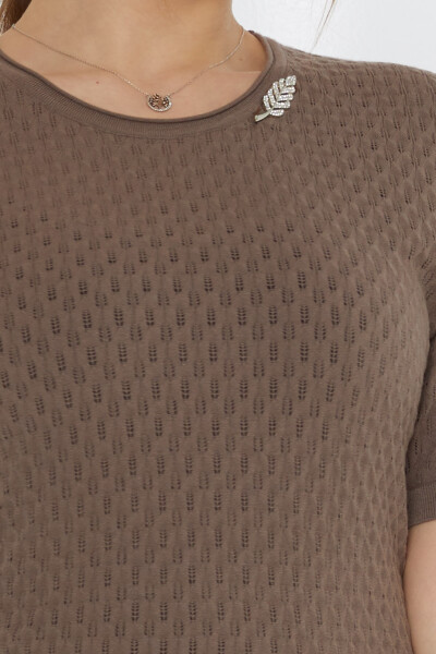 Knitted Sweater Leaf Brooch Mink - 31811 | KAZEE (Set of 3 M-L-XL) - 5