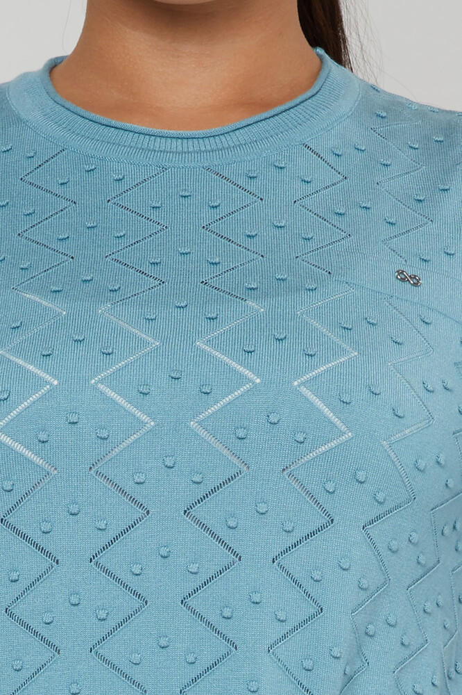 Knitted Sweater Long Sleeve Blue - 31239 | KAZEE (Set of 3 M-L-XL) - 3