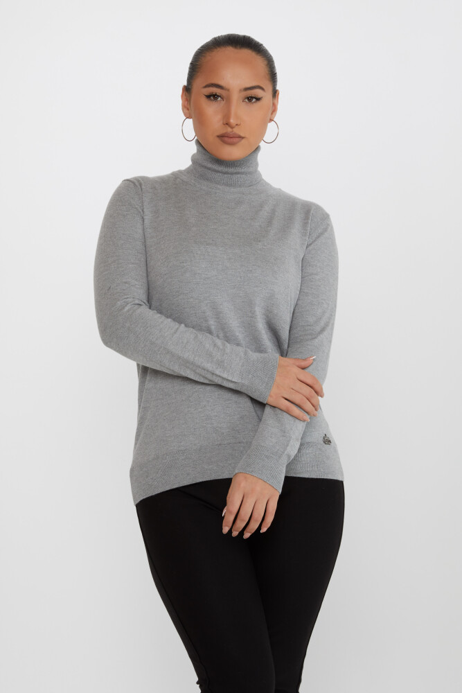 Knitted Sweater Long Sleeve Gray - 11122 | KAZEE (Set of 3 S-M-L) - 2