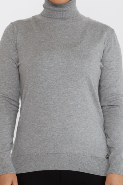 Knitted Sweater Long Sleeve Gray - 11122 | KAZEE (Set of 3 S-M-L) - 3