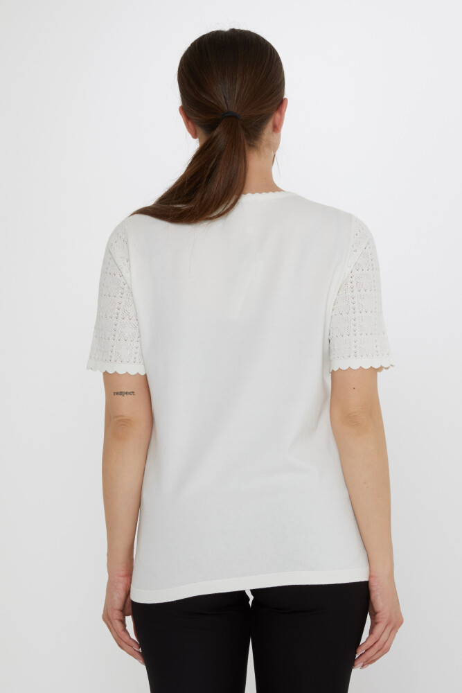 Knitted Sweater Openwork Ecru - 31822 | KAZEE (Set of 3 L-XL-2XL) - 6