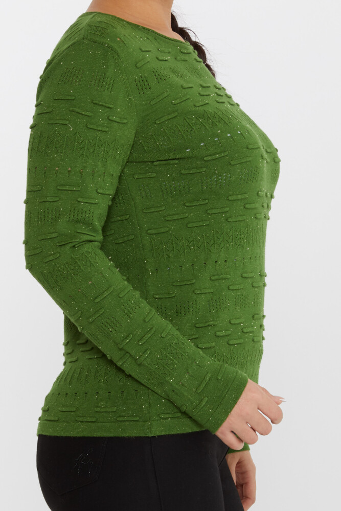 Knitted Sweater Patterned Green - 31627 | KAZEE (Set of 3 M-L-XL) - 4